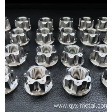 Titanium racing color flange nuts